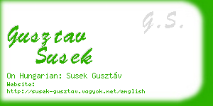gusztav susek business card